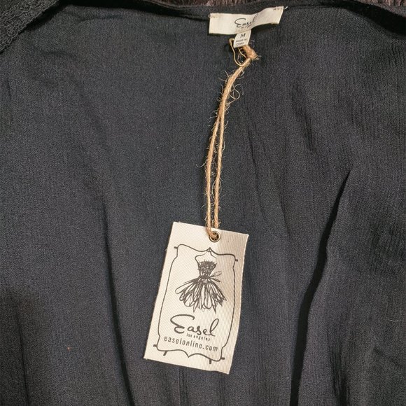 Sheer Black Crochet Maxi Kimono - Picture 7 of 7